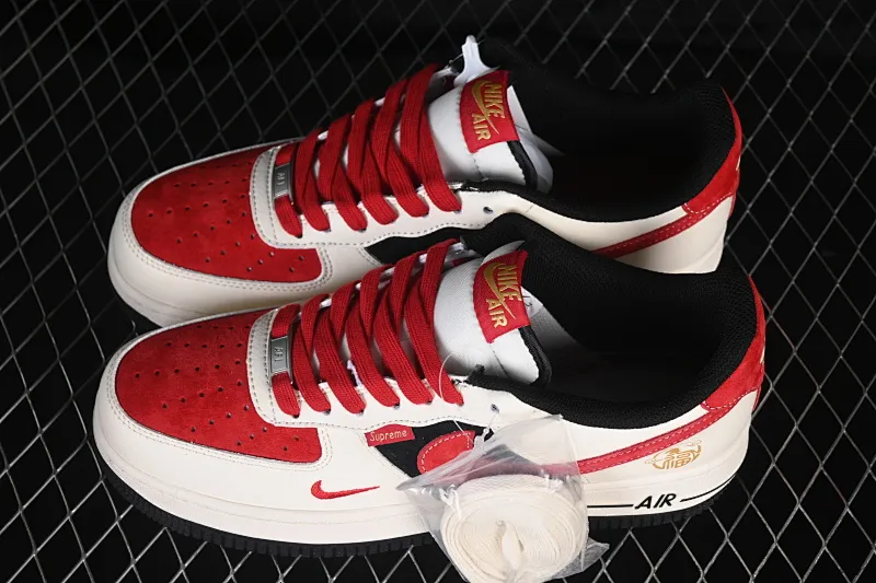 All categories Nk Air Force 1 Air Force series Nk Air Force 1 Low Air Force low-top Nike Air Force 1'07 Low Year of the Horse limited edition Red and black luck Air Force 1 low-top casual sneakers XD0028-011